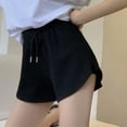 thumbnail image 6 of ROHUUQUE Women's Pajama Shorts Cotton Blend Drawstring High Waist Solid Loose Casual Sleep Bottoms Lounge Vacation Home Shorts, 6 of 6