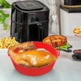 thumbnail image 2 of YiJuHui 1pcs Air Fryer Silicone Liners Pot , Air Fryer Silicone Basket Bowl, Replacement of Flammable Parchment Paper, Reusable Baking Tray Oven Accessories, 2 of 6