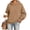 Camel, variant on Womens Oversized Hoodie Solid Color Long Sleeve Pullover Sweatshirt With Kangaroo Pocket Casual Loose Fit Hooded Top Navy M