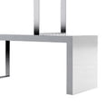 thumbnail image 4 of Gina 67 Inch Modern Bookshelf 4 Tier Alternating S Shape White and Chrome, 4 of 5