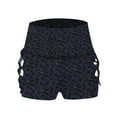 thumbnail image 3 of Women Workout Yoga Shorts Cutout Bandage Yoga Shorts High Waist Sport Shorts Hip Lifting Leggings Short Leopard Shorts, 3 of 3