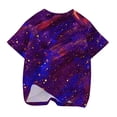 thumbnail image 5 of Odeerbi Toddler Kids Boys Girls Galaxy Gradient Tops Short Sleeve T-shirt Summer Funny Graphic Shirts 3-14 Years Dark Purple, 5 of 5