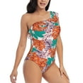 thumbnail image 3 of Honeii Hawaiian Style for women's one-piece swimsuit featuring a chic one-shoulder design experience elegance and style in the water-Medium, 3 of 6