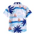 thumbnail image 5 of Bainana Boys Short Sleeve T Shirts 3D Print Loose Button Tops Big Kids Summer Shirts, 5 of 5