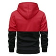thumbnail image 4 of PNTUTB Men's Long Sleeve Zip Up Hoodie Casual Drawstring Color Block Comfortable Sweatshirt with Pocket, 4 of 5