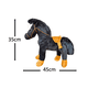 thumbnail image 3 of Peluche Caballo 45cm Muñeco Tierno Caballito Belug Café, Negro, 3 of 5