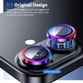 thumbnail image 2 of Dteck Camera Lens Protector for iPhone 16 Plus, Individual Metal Ring 9H Hardness HD Tempered Glass Camera Screen Protector Cover for iPhone 16 Plus,Multicolour, 2 of 5