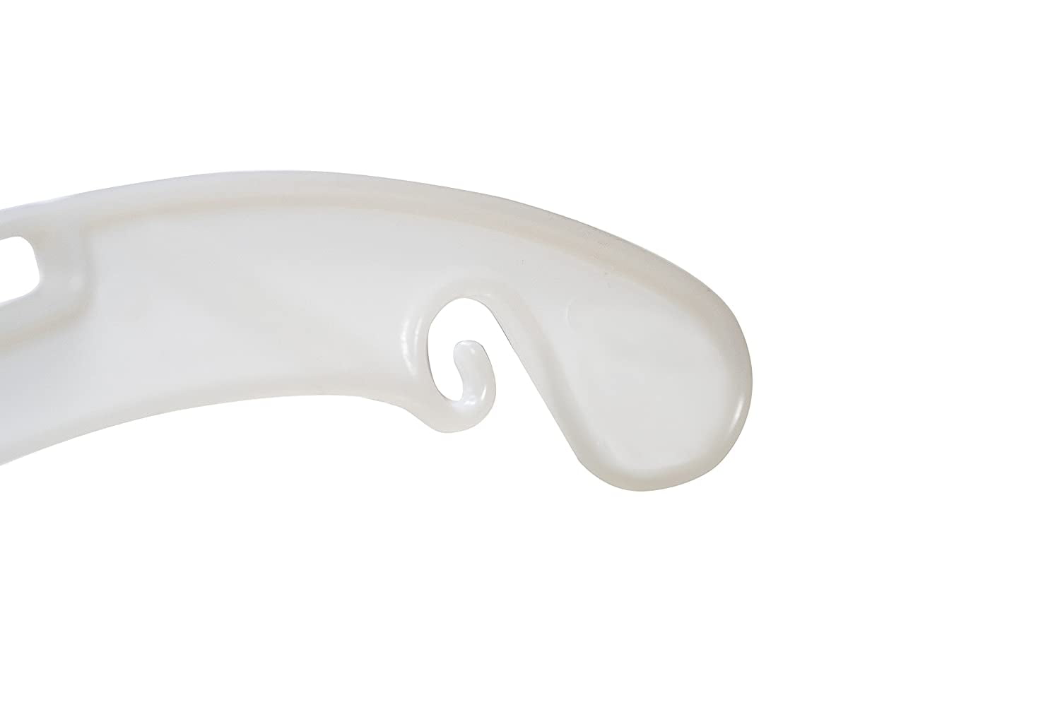 NAHANCO #1500 17" White Heavy Weight Plastic Shirt Hangers with Swivel Hook (Pack of 100)