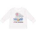 thumbnail image 3 of Inktastic I Love My Grandma Elephant Family Boys or Girls Long Sleeve Toddler T-Shirt, 3 of 5