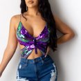 thumbnail image 2 of Tops de mujer Lentejuelas Discoteca Sin mangas Sling Summer Casual Chaleco Blusa Pompotops lopia996143, 2 of 5