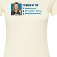 thumbnail image 3 of Parks and Recreation - You Know My Code  - Juniors Fitted Graphic T-Shirt, 3 of 5