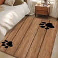 thumbnail image 5 of Farmhouse Washable Area Rugs 2.7'x5', Cute Animal Claws Vintage Brown Wooden Board Low Pile Throw Living Room Rug Non-Slip Sturdy Edge Binding Carpet for Indoor Entryway Bedside Kitchen, 5 of 9