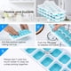 thumbnail image 5 of Bandeja para cubitos de hielo, paquete de 4, máquina para hacer cubitos de hielo flexible con tapas extraíbles resistentes a derrames, construcción robusta de plástico de silicona para bebidas, 5 of 5