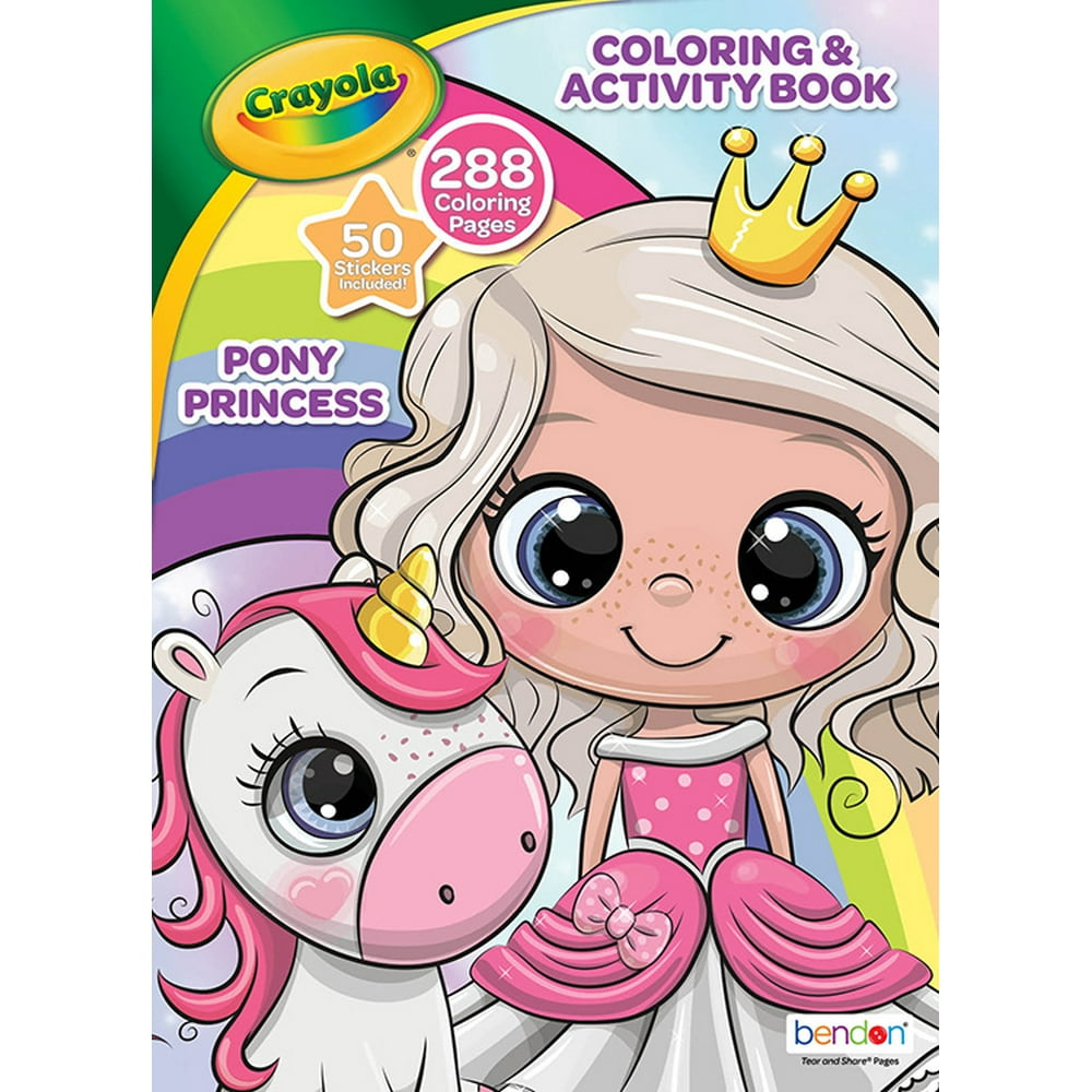 Crayola Pony Princess Coloring Book, 288 Pages - Walmart.com - Walmart.com