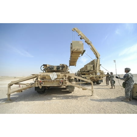 February 12 2010 - US Army Patriot Launch Station operatormaintainers from Bravo Battery 1-43 Air Defense Artillery perform a missile reload certification at a non-disclosed Southwest Asia location