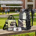 thumbnail image 2 of ZUXONGSY Cat Note Print Large Capacity Transparent Backpack, 3 Piece Clear Bookbag Set with Lunch Bag & Pencil Pouch, Heavy Duty See Through for High School Students, 2 of 5