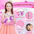 thumbnail image 3 of Set de esmaltes de uñas Glisiol Kids para niñas con secador y funda, color rosa, 3 of 8