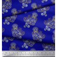 thumbnail image 2 of Soimoi polyester Crepe Fabric Artistic Paisley Printed Fabric 1 Yard 42 Inch Wide, 2 of 3