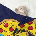 thumbnail image 2 of Yiaed PLANETA EN FORMA DE PIZZA Print Dog Blankets-Cat Blanket Washable for Couch Protection,Puppy Blanket, Soft Plush Reversible Throw Furniture Protector-Medium, 2 of 8