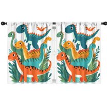 Blackout Kids Curtains,Cute Dinosaur Pattern Childrens Insulated Curtains Set Of 2,Bedroom Essentials,Toddler Room Decor 42x54in(106x137cm)