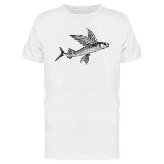 Flying Fish Vintage Design T-Shirt Men -Image by Shutterstock, Male Medium
