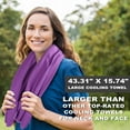 thumbnail image 3 of Ice & Sweat Towels, 43.3" x 15.7" - Cooling Neck Wraps for Summer Heat - Quick Cool Down for Gym, Running, Golf, Yoga & Sports, 3 of 8