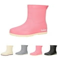 thumbnail image 2 of XIMIN Women's Slip Rain Shoes Short Chelsea Boots Ankle Rubber Rain Boots Korean Version Solid Color Fashion Short Tube Water Shoes for Garden Waterproof, 2 of 7
