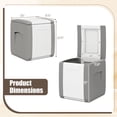 thumbnail image 3 of Gymax Deck Box Patio Container w/ Lockable Lid Weatherproof Plastic Storage Bin Gray & White, 3 of 9