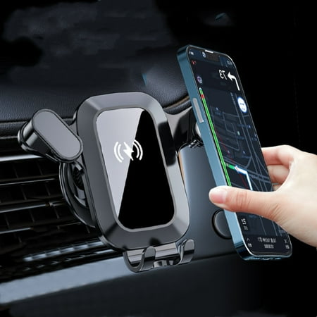 Vacemry Magnetic Car Charger Magnetic Wireless Car Charger 15W Fast Charging Strong Adsorption ABS Material for Smartphones Car Vent Mount Holder