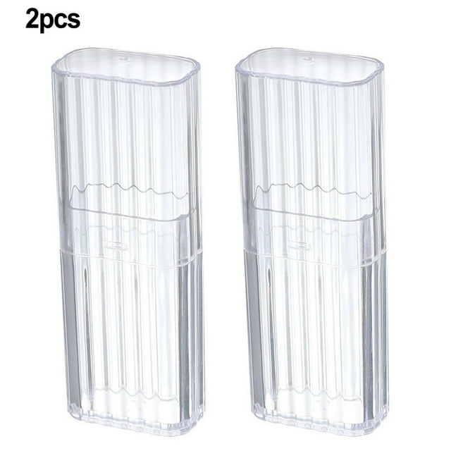 2 Pcs Boîte de Rangement Portable de Voyage Transparente Petite Triage Cotons-Tiges Pansements