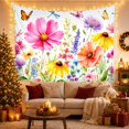 thumbnail image 3 of Watercolor Wildflower Meadow with Dragonflies and Butterflies, Serene Watercolor for Garden Lovers, Floral Botanical Wall Art, Birthday Gift, Tapestry Wall Hanging for Bedroom and Living Room, 3 of 7