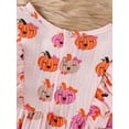 thumbnail image 6 of Elippeo Baby Girls 2Pcs Halloween Outfits Ruffle Long Sleeve Pumpkin Print Romper with Headband Set Newborn Clothes 3 6 9 12 Months, 6 of 8