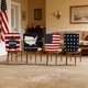 thumbnail image 5 of YiJuHui Independence Day Chair Covers Set of 4, Patriotic Memorial Day 4th of July Decorations for Home Kitchen Dining Party, Reusable Polyester Holiday Chair Back Covers, Flag Theme Party Supplies, 5 of 6