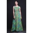 thumbnail image 4 of Bimba Leaves Ladies Printed Long Tank MaxiÂ&nbsp;DressÂ&nbsp;Resort Wear Evening Gown-X-Large, 4 of 5
