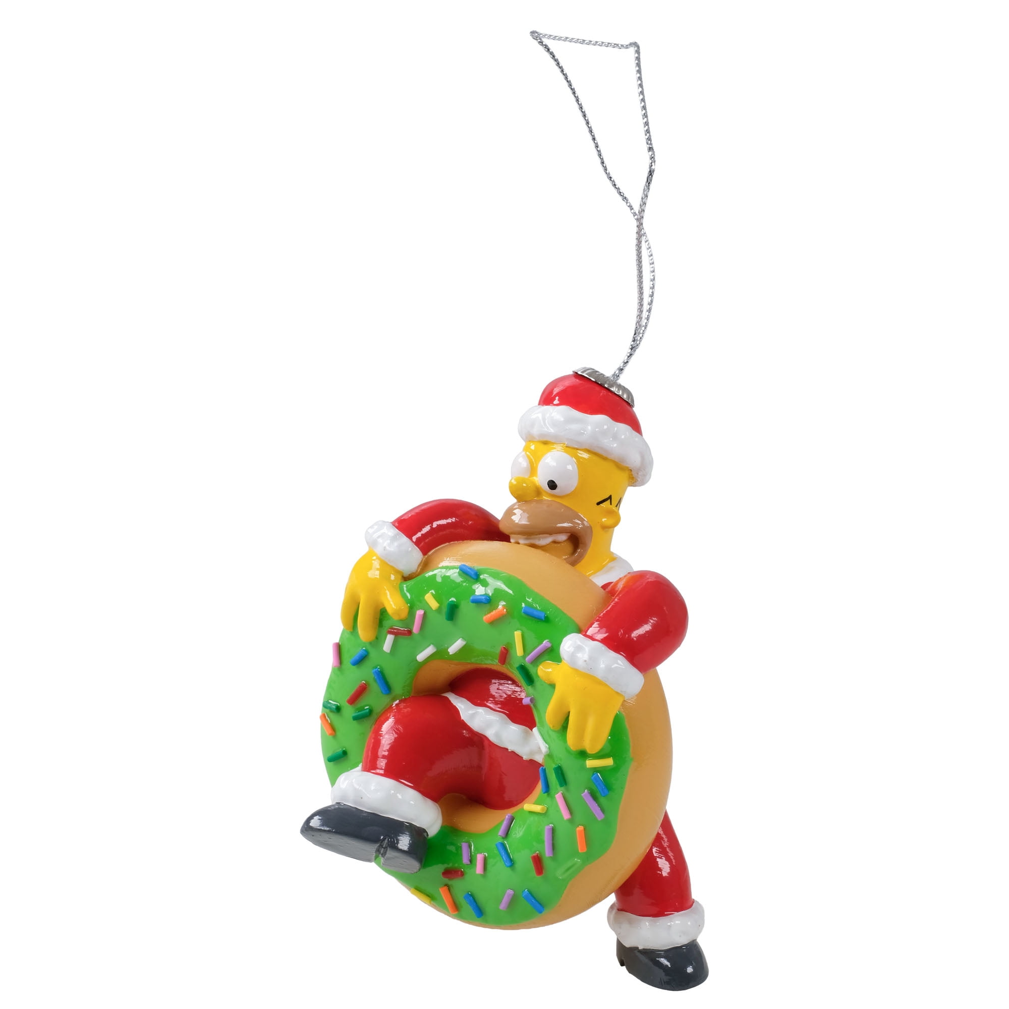 Homer Simpson Santa Donut Figural Christmas Tree Ornament