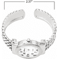 thumbnail image 2 of Blekon Women's Faux Pearl Rope Bracelet Cuff Watch (Silver Tone), 2 of 5