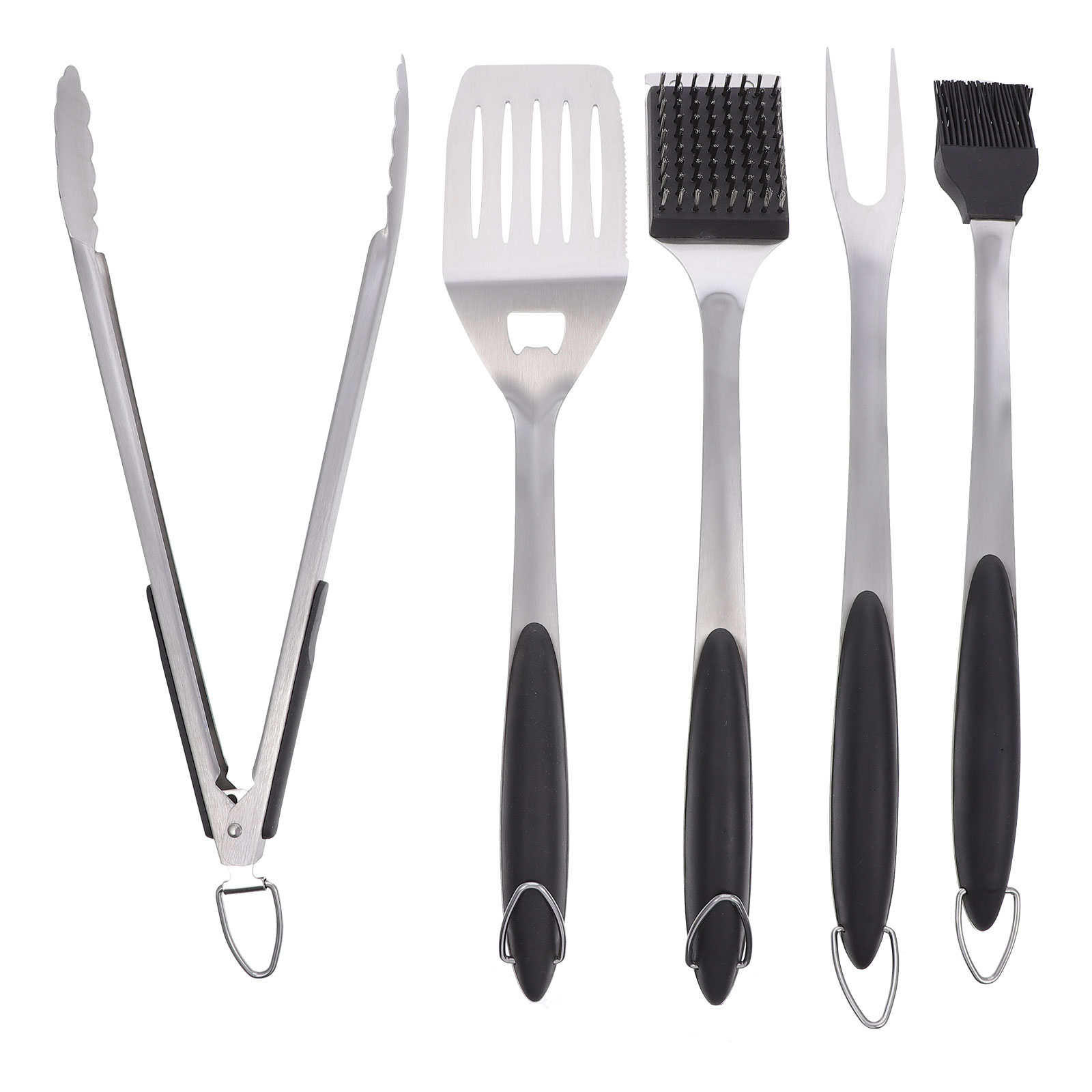 NUOLUX 1 Set Outdoor Barbecue Tools Stainless Steel Grill Utensils