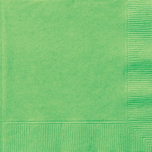 Paper Luncheon Napkins, 6.5 in, Lime Green, 50ct