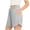Gray, variant on CBASIHI Womens Summer Gingham Shorts With Pockets- Lightweight Trendy Casual Beach Elastic Drawstring Waist Wide Leg Lounge Shorts Red Size S-3XL