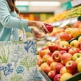 thumbnail image 6 of Boho Seashell Canvas Tote Bag – Watercolor Ocean Shell and Coral Reef Design – Nautical Beach Tote for Coastal and Mermaid Fantasy Lovers, 6 of 7
