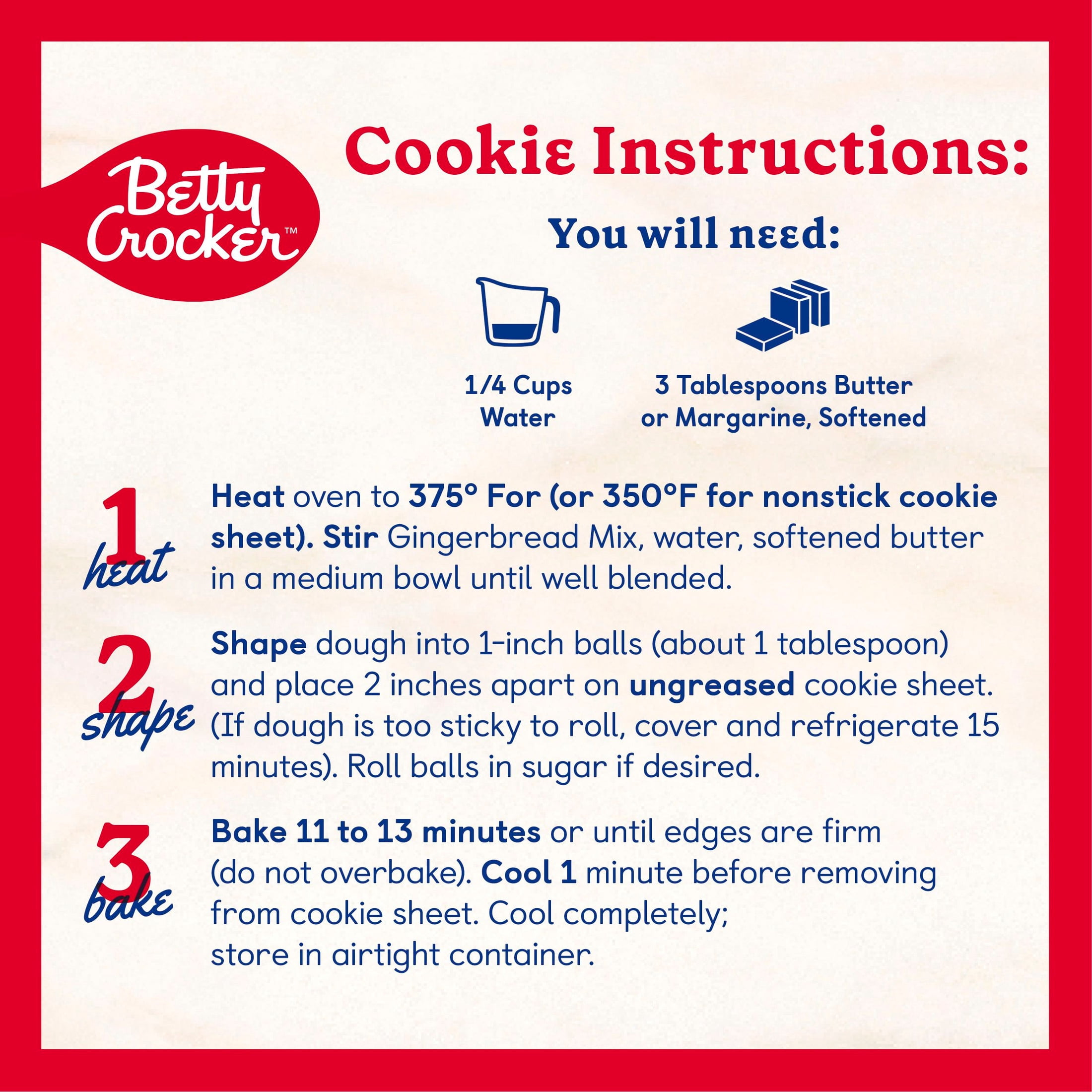 (4 pack) Betty Crocker Gingerbread Cake and Cookie Mix, 14.5 oz.