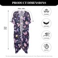 thumbnail image 6 of FKELYI Kimono Cover Up for Women Summer Beach Coverup Butterfly Flower Print Half Sleeve Kimono Cardigan Sheer Beachwear Comfy Resort Wear for Ladies Casual Outfit, 6 of 6
