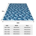 thumbnail image 3 of Salouo Sea Water Wave Print Bed Blankets,Flannel Blanket Comfortable Air Conditioning Blanket Lightweight Blanket for Sofa Bed Travel & Couch -60"x50", 3 of 8