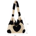 thumbnail image 2 of Bolso de mano de felpa para mujer GSenhui, bolso esponjoso de gran capacidad, bolso de hombro de piel sintética, bolso de compras con hebilla magnética para la universidad, el trabajo, la, 2 of 6