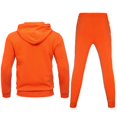 thumbnail image 2 of Zusmen Tracksuit Mens, Casual Long Sleeve Full-Zip Running Sweatsuit Sets , Track Jackets and Pants 2 Piece Outfit, Warm Jogging Sweat Suits for Men Orange M, 2 of 5