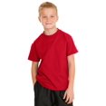 thumbnail image 1 of Hanes T-Shirt Garçon Sans Étiquette 100 % Coton, Moyen, DP Rouge, 1 of 1