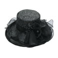 thumbnail image 4 of Outfmvch derby hats for women 2026 organza hat large hats for women fashion hats high tea hat Shower Hat garden party hat elegant hats for women spring hat Z5 Black One Size, 4 of 4