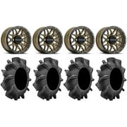 Raceline Krank 14" Bronze Wheels 32" Assassinator Tires Kawasaki Mule Pro FXT