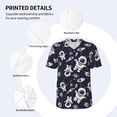 thumbnail image 3 of Rateoe Cartoon Spaceship Pattern Men’s Baseball Short Sleeve Polo Shirt, Midweight Men's Shirt Golf Shirt Polo Shirts Quick Dry Short-XX-Large, 3 of 7