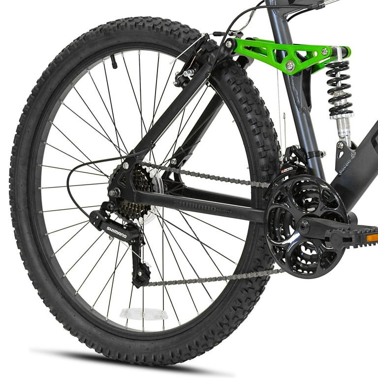 Genesis 26 In. V2100 Men s Dual Suspension Mountain Bike Slate Gray Walmart